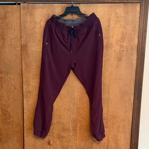 Lululemon Athletica Black and Gray Striped Waistband Pants